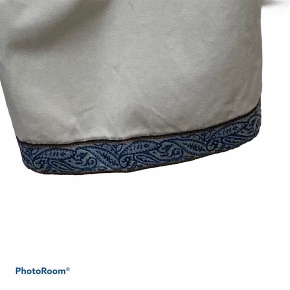 Venezia Khaki Embellished Hem Cropped Pants - Picture 3 of 5